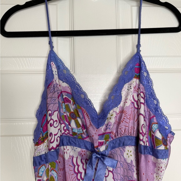 Nick & Nora Asian Dragon Silk Nightgown Nightie Slip Dress Plus Size XXL Cozy - Picture 5 of 12